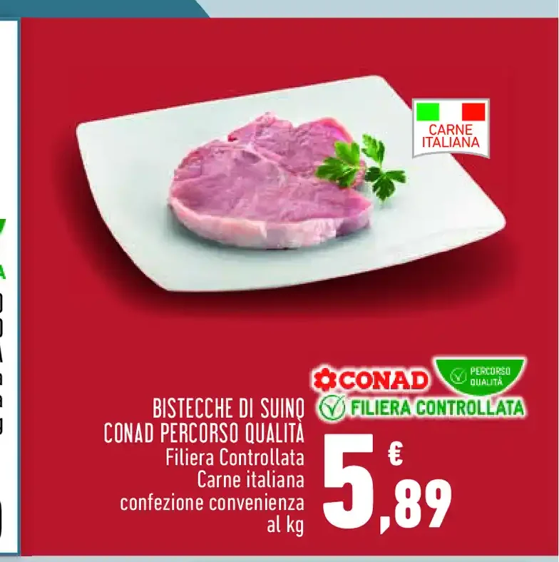 Bistecche di suino Conad