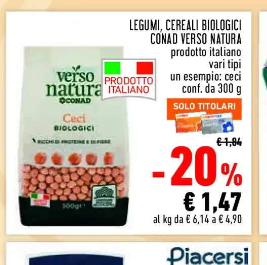 Ceci biologici Conad Verso Natura
