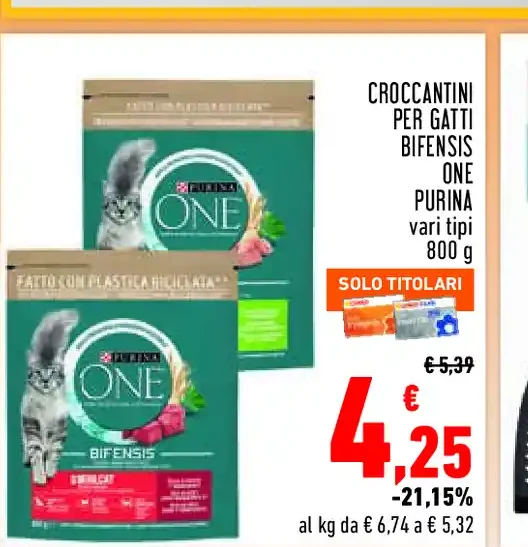 Croccantini per gatti Bifensis One Purina