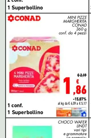 Mini pizze margherita Conad