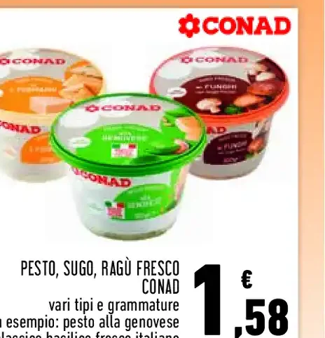Pesto, sugo, ragù fresco Conad