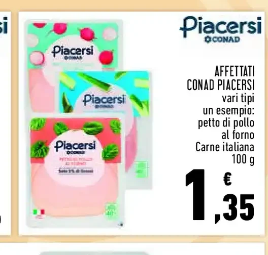 Affettati Conad Piacersi petto di pollo