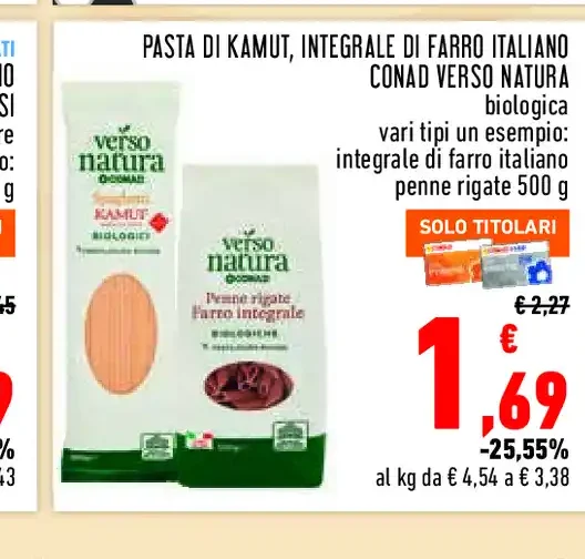 Pasta integrale di farro Verso Natura Conad