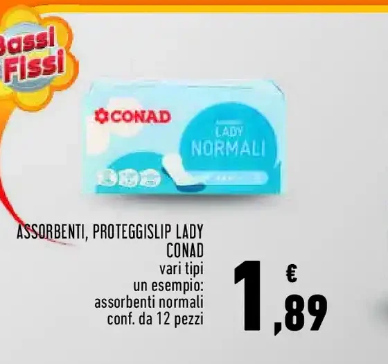 Assorbenti e proteggislip Lady Conad