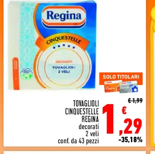 Tovaglioli Cinquestelle Regina
