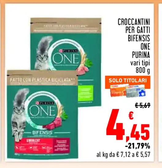 Croccantini per gatti One Purina