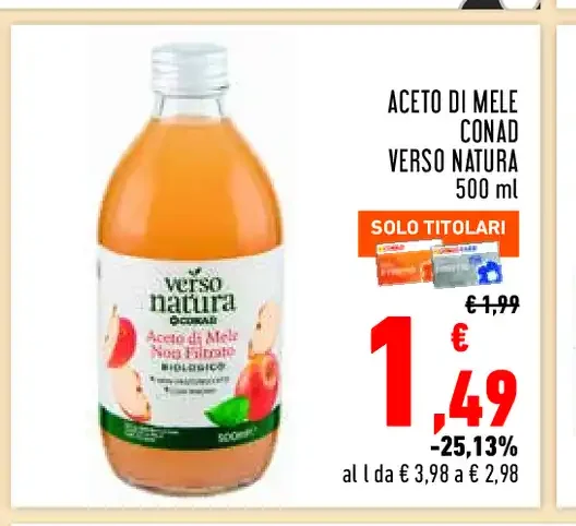 Aceto di mele Conad Verso Natura