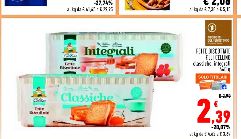 Fette biscottate Filli Cellino