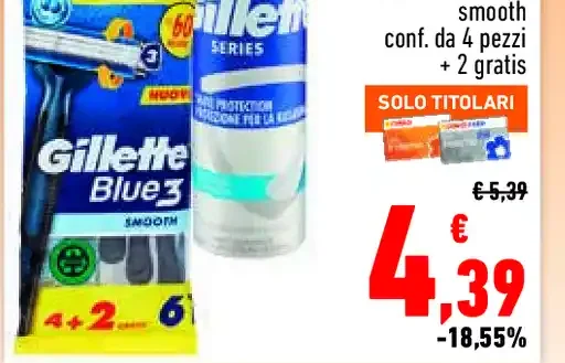 Rasoi Blue 3 e schiuma Gillette Series