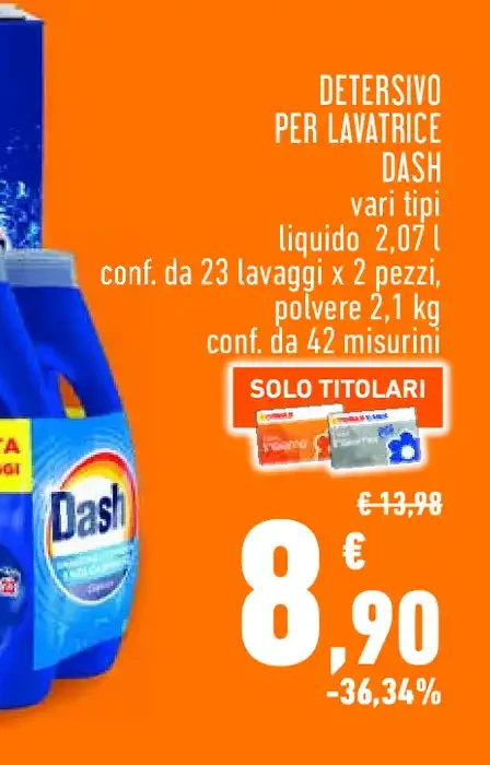 Detersivo per lavatrice Dash