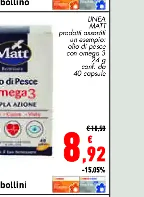 Olio di pesce Omega 3 Matt