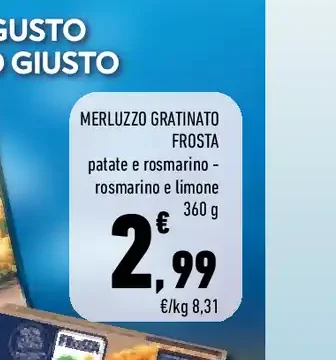 Merluzzo gratinato Frosta