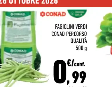 Fagiolini verdi Conad Percorso Qualità