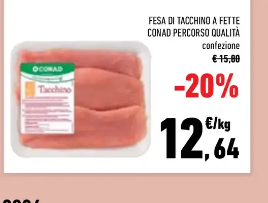 Fesa di tacchino a fette Conad Percorso Qualità