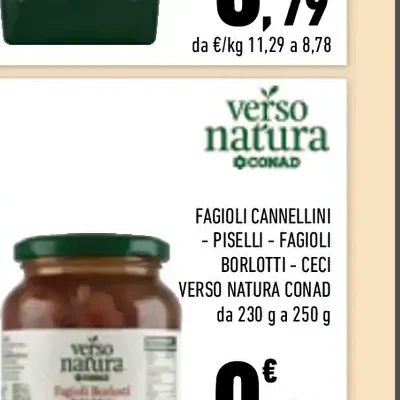 Fagioli cannellini, piselli, fagioli borlotti e ceci