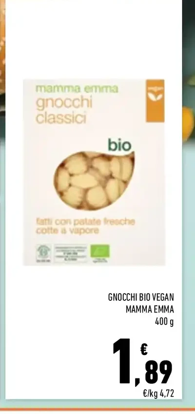 Gnocchi bio vegan Mamma Emma
