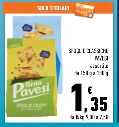 Sfoglie classiche Pavesi assortite