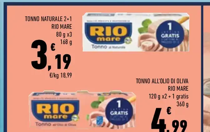 Tonno naturale Rio Mare