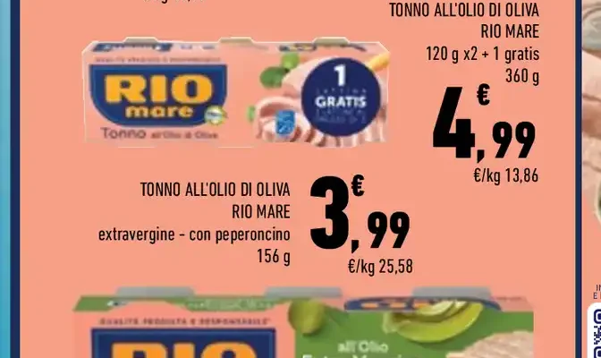 Tonno all'olio di oliva Rio Mare