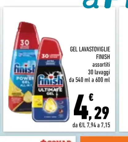 Gel lavastoviglie Finish