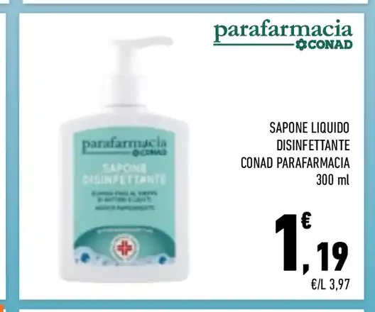 Sapone liquido disinfettante Conad Parafarmacia