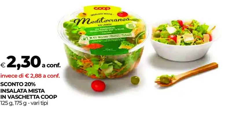 Insalata mista in vaschetta Coop
