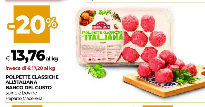 Polpette classiche all’italiana Banco del Gusto