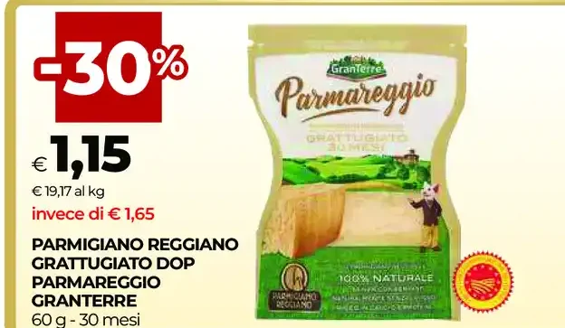 Parmigiano Reggiano grattugiato DOP Parmareggio GranTerre