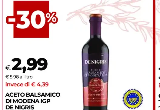 Aceto balsamico di Modena IGP De Nigris