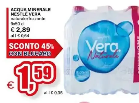 Acqua minerale naturale Vera