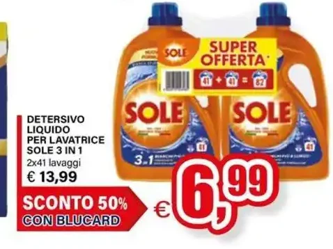 Detersivo liquido per lavatrice Sole