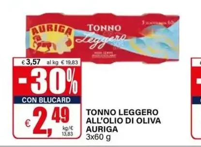 Tonno leggero all'olio di oliva