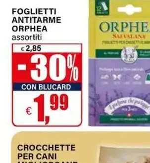 Foglietti antitarme Orphea