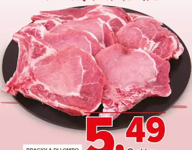 Braciola di lomb o di suino con osso