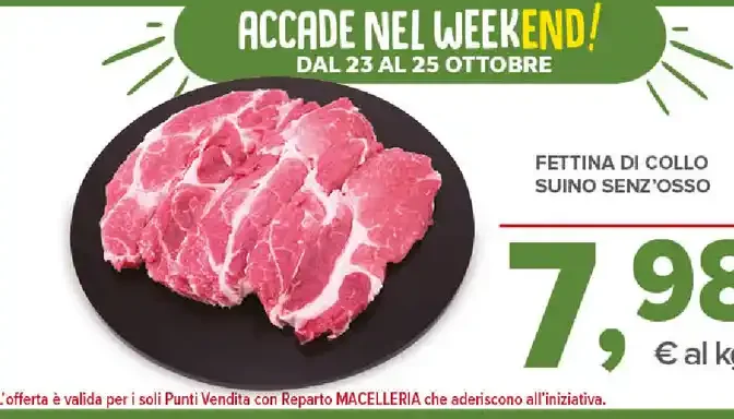 Fettina di collo suino senz'osso