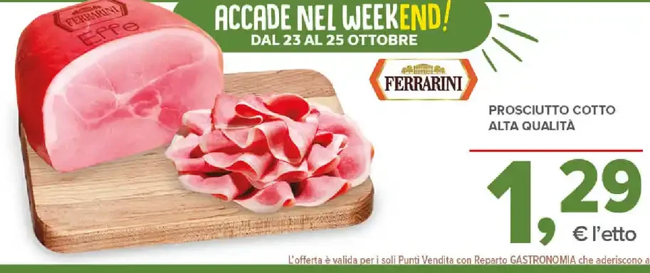 Prosciutto cotto alta qualità