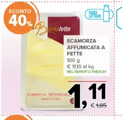 Scamorza affumicata a fette