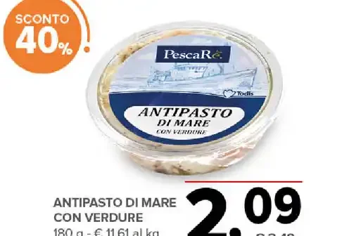 Antipasto di mare con verdure