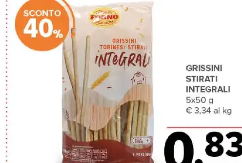 Grissini stirati integrali