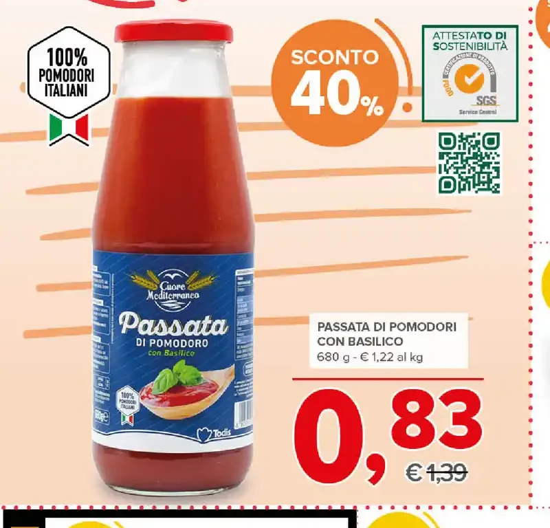 Passata di pomodori con basilico