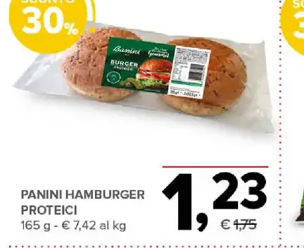 Panini hamburger proteici