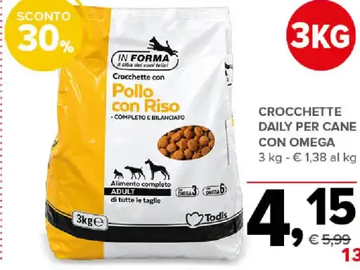 Crocchette daily per cane con omega
