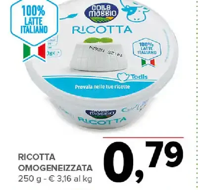 Ricotta omogeneizzata