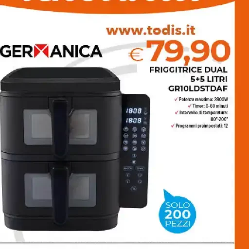 Friggitrice dual 5+5 litri