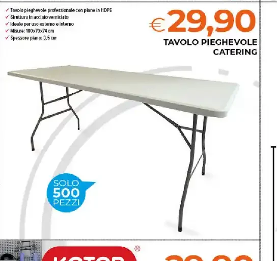 Tavolo pieghevole catering