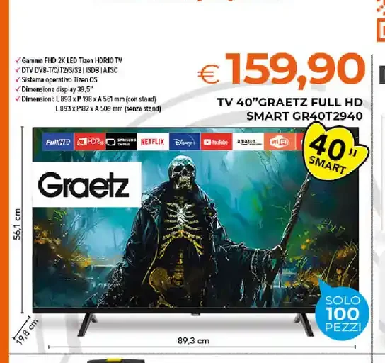 TV 40 pollici Smart Full HD