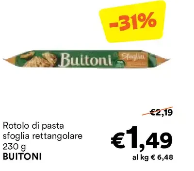 Rotolo di pasta sfoglia rettangolare