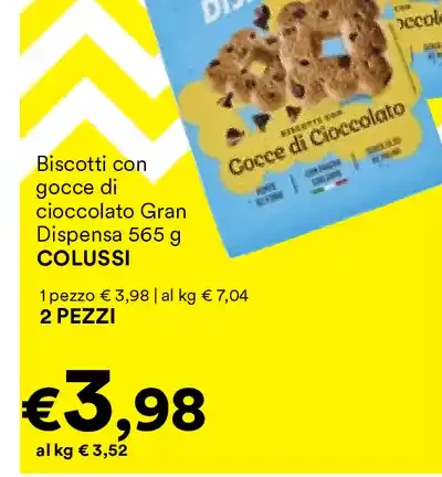 Biscotti con gocce di cioccolato