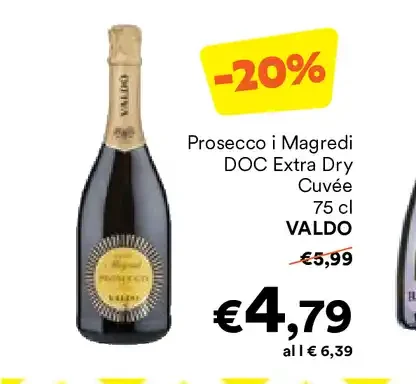 Prosecco i Magredi DOC Extra Dry Cuvée Valdo
