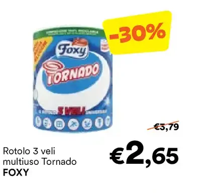Rotolo 3 veli multiuso Tornado Foxy